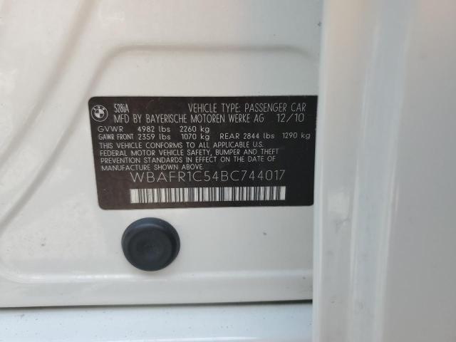 Photo 10 from auction – 2011 BMW 528 I with VIN WBAFR1C54BC744017