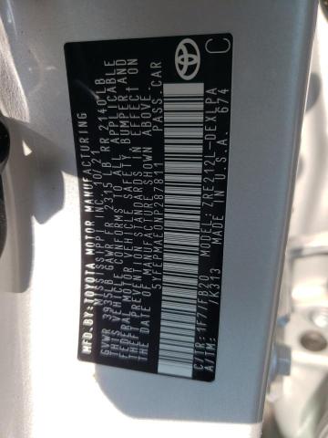 Photo 10 from auction – 2022 TOYOTA COROLLA LE with VIN 5YFEPMAE0NP287811