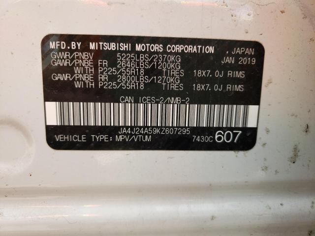 Photo 10 from auction – 2019 MITSUBISHI OUTLANDER with VIN JA4J24A59KZ607295