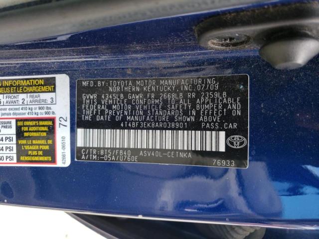 Photo 10 from auction – 2010 TOYOTA CAMRY BASE with VIN 4T4BF3EK8AR038901