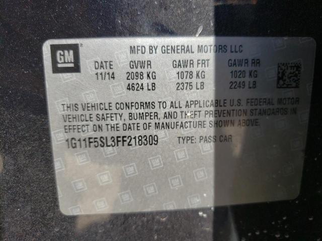Photo 10 from auction – 2015 CHEVROLET MALIBU LTZ with VIN 1G11F5SL3FF218309