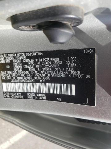 Photo 10 from auction – 2005 LEXUS RX 330 with VIN JTJGA31U450049480
