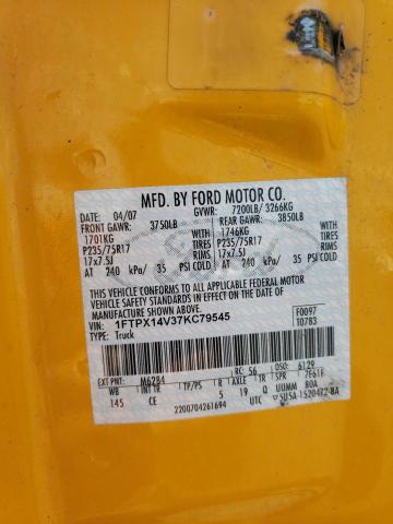 Photo 10 from auction – 2007 FORD F150 with VIN 1FTPX14V37KC79545
