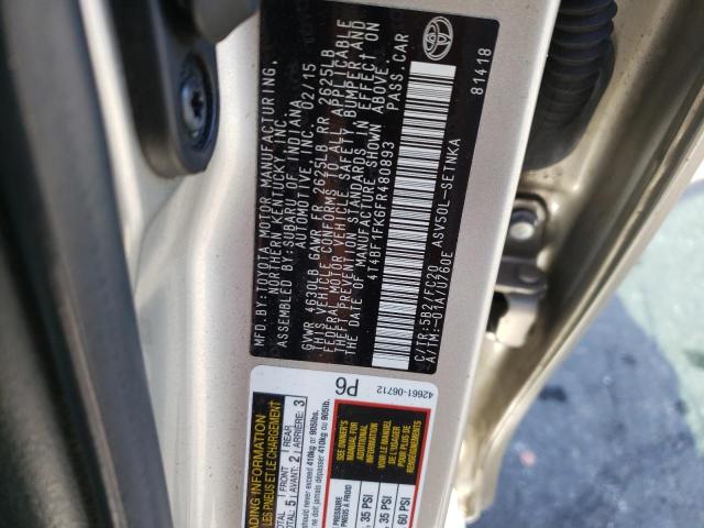 Photo 10 from auction – 2015 TOYOTA CAMRY LE with VIN 4T4BF1FK6FR480893