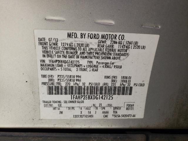 Zdjęcie 10 z aukcji – 2013 FORD TAURUS SEL z VIN 1FAHP2E8XDG142125