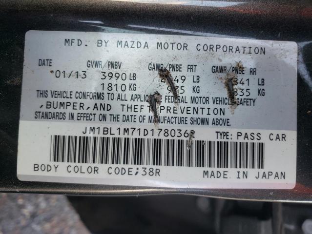Zdjęcie 10 z aukcji – 2013 MAZDA 3 I z VIN JM1BL1M71D1780362