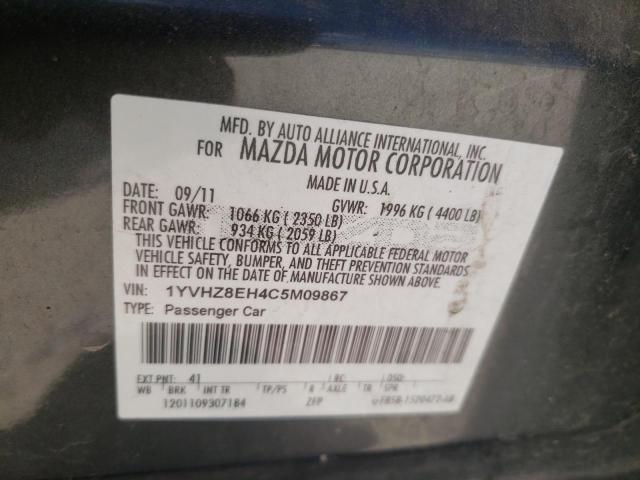 Photo 10 from auction – 2012 MAZDA 6 I with VIN 1YVHZ8EH4C5M09867