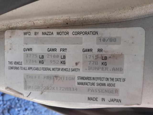Photo 10 from auction – 1989 MAZDA 626 with VIN JM1GD2222K1728834