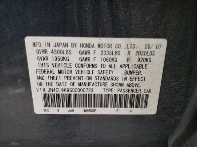 Photo 10 from auction – 2008 ACURA TSX with VIN JH4CL96968C000723