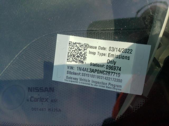 Photo 10 from auction – 2017 NISSAN ALTIMA 2.5 with VIN 1N4AL3AP0HC287719