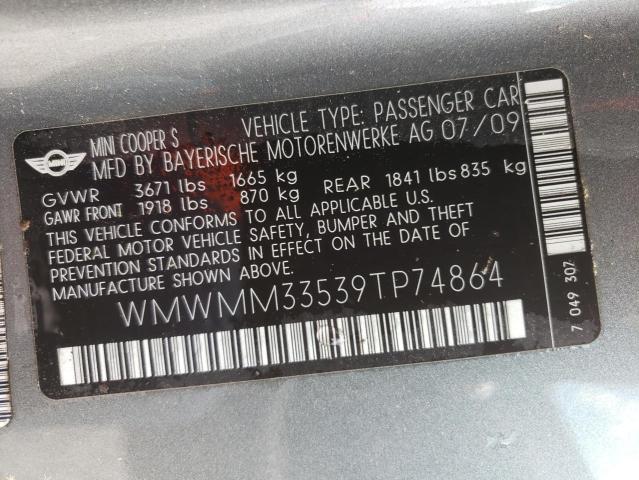 Photo 10 from auction – 2009 MINI COOPER S C with VIN WMWMM33539TP74864