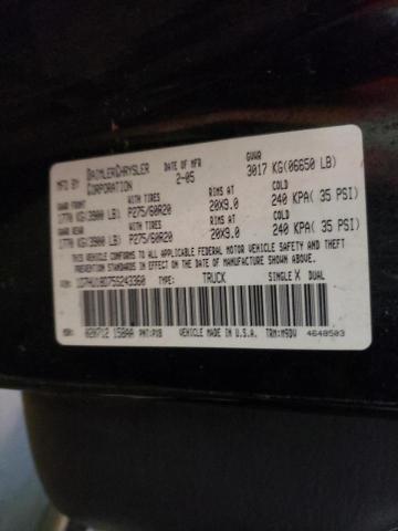 Photo 10 from auction – 2005 DODGE RAM 1500 S with VIN 1D7HU18D75S243360