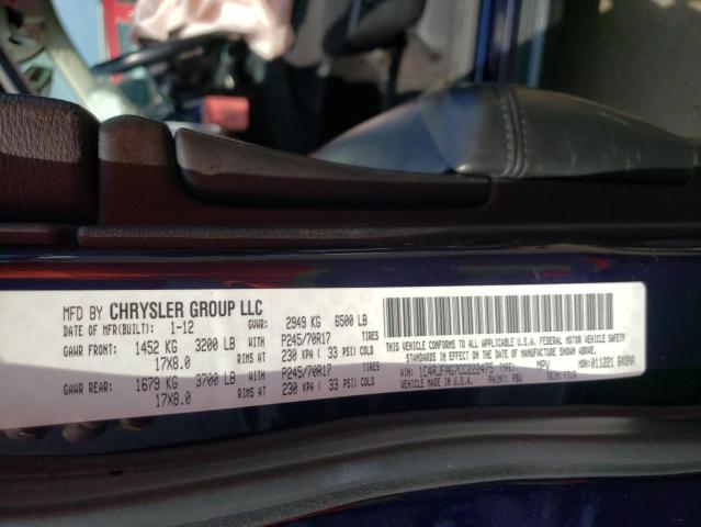 Photo 10 from auction – 2012 JEEP GRAND CHER with VIN 1C4RJFAG7CC222475