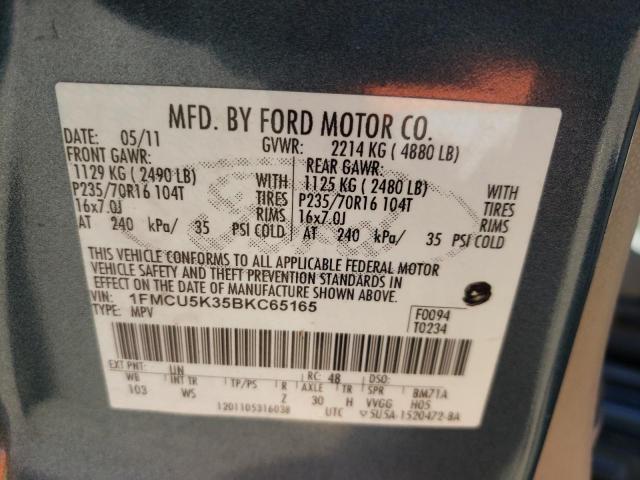 Photo 10 from auction – 2011 FORD ESCAPE HYB with VIN 1FMCU5K35BKC65165