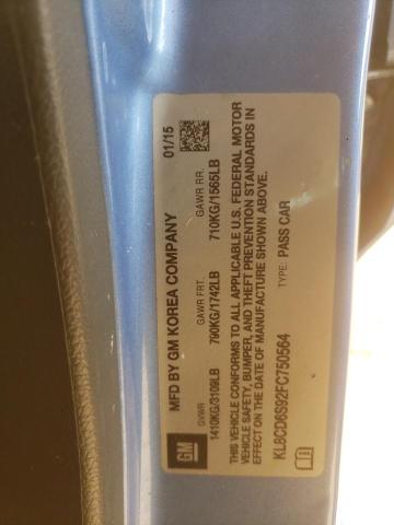 Photo 10 from auction – 2015 CHEVROLET SPARK 1LT with VIN KL8CD6S92FC750564