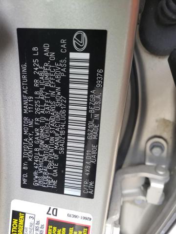 Photo 10 from auction – 2020 LEXUS ES 350 with VIN 58ADZ1B14LU061727