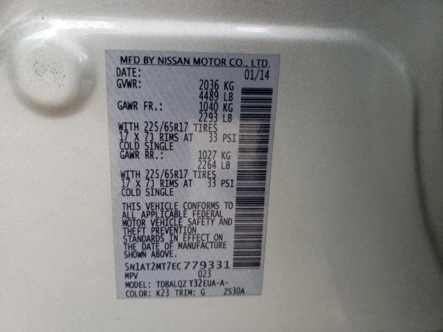 Photo 10 from auction – 2014 NISSAN ROGUE S with VIN 5N1AT2MT7EC779331