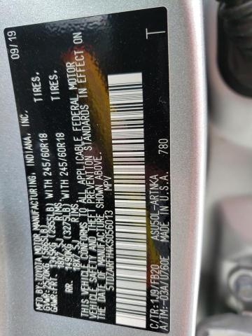 Photo 10 from auction – 2019 TOYOTA HIGHLANDER with VIN 5TDZARFH4KS056013