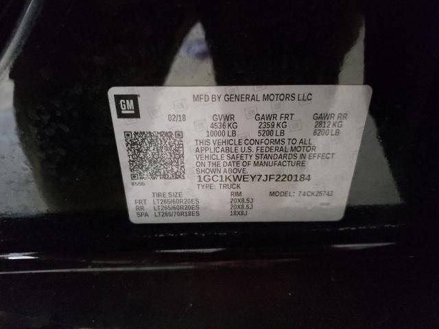 Photo 10 from auction – 2018 CHEVROLET SILVERADO with VIN 1GC1KWEY7JF220184
