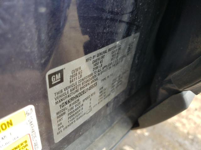 Photo 10 from auction – 2014 CHEVROLET TRAVERSE L with VIN 1GNKRHKD2EJ146633