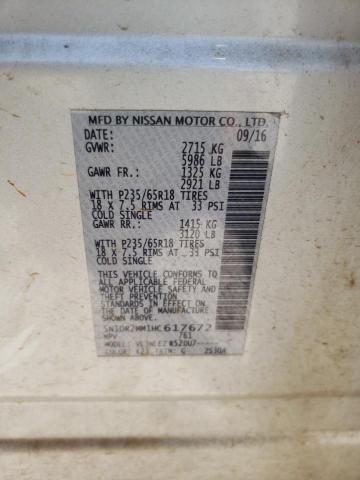 Photo 10 from auction – 2017 NISSAN PATHFINDER with VIN 5N1DR2MM1HC617672