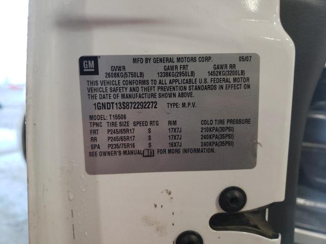 Photo 10 from auction – 2007 CHEVROLET TRAILBLAZE with VIN 1GNDT13S872292272