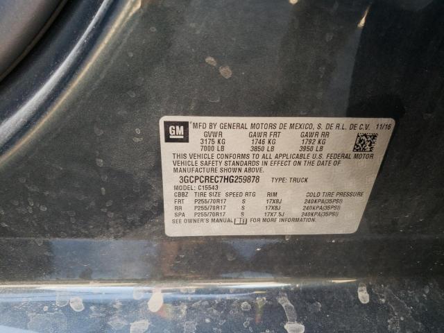Photo 10 from auction – 2017 CHEVROLET SILVERADO with VIN 3GCPCREC7HG259878