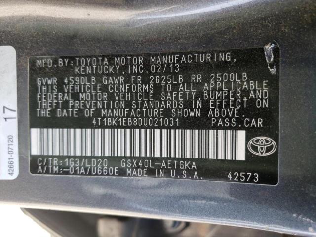 Photo 10 from auction – 2013 TOYOTA AVALON BAS with VIN 4T1BK1EB8DU021031