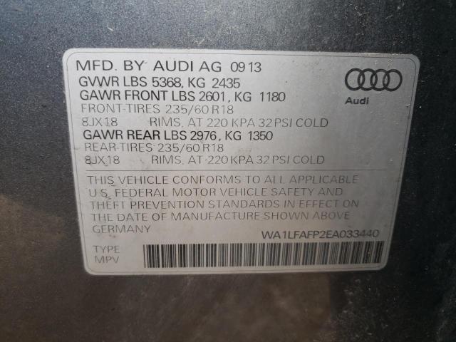 Photo 10 from auction – 2014 AUDI Q5 PREMIUM with VIN WA1LFAFP2EA033440