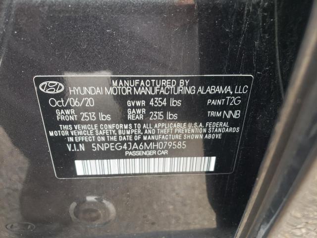 Photo 10 from auction – 2021 HYUNDAI SONATA SE with VIN 5NPEG4JA6MH079585