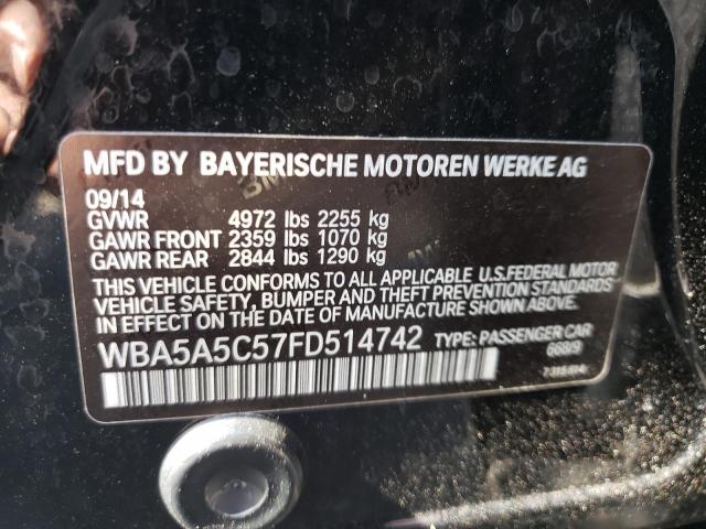 Photo 10 from auction – 2015 BMW 528 I with VIN WBA5A5C57FD514742