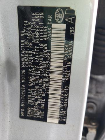 Photo 10 from auction – 2014 TOYOTA COROLLA L with VIN 2T1BURHE7EC225661
