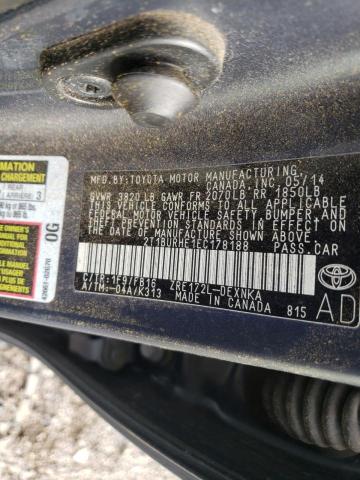 Photo 10 from auction – 2014 TOYOTA COROLLA L with VIN 2T1BURHE1EC178188
