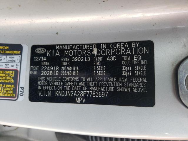Photo 10 from auction – 2015 KIA SOUL with VIN KNDJN2A28F7783697