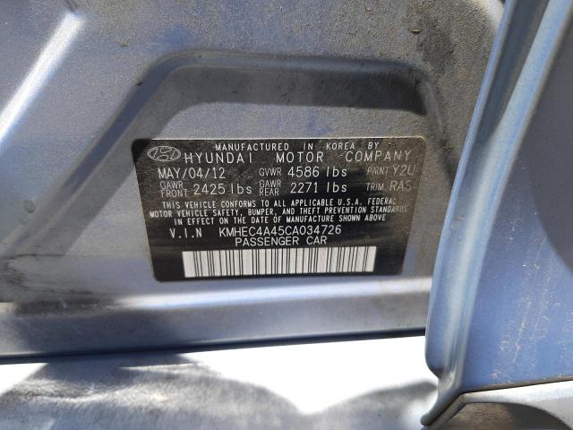 Photo 10 from auction – 2012 HYUNDAI SONATA HYB with VIN KMHEC4A45CA034726