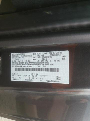 Photo 10 from auction – 2016 FORD F150 SUPER with VIN 1FTEX1EP1GFC47693
