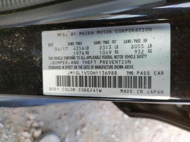 Photo 10 from auction – 2017 MAZDA 6 TOURING with VIN JM1GL1V50H1136988