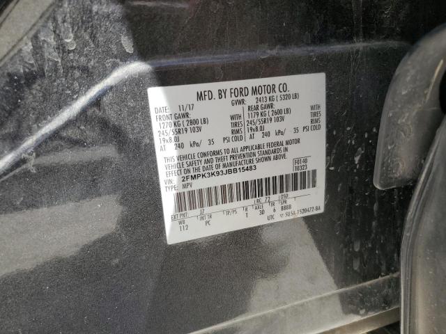 Photo 10 from auction – 2018 FORD EDGE TITAN with VIN 2FMPK3K93JBB15483