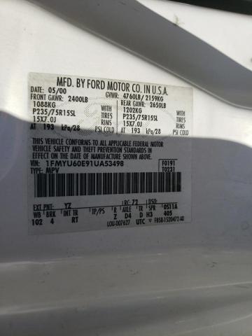 Foto 10 de la subasta – 2001 FORD EXPLORER S con VIN 1FMYU60E91UA53498
