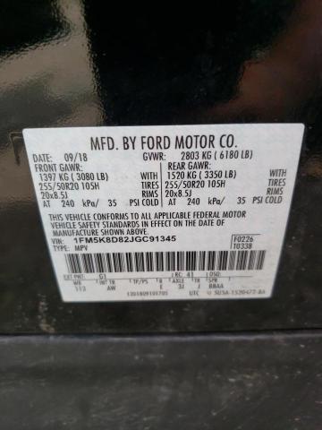 Photo 10 from auction – 2018 FORD EXPLORER X with VIN 1FM5K8D82JGC91345