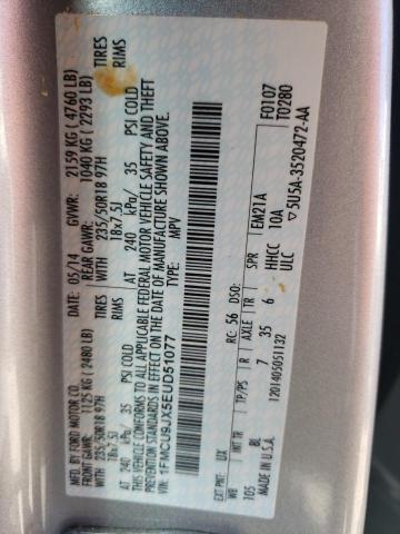 Photo 10 from auction – 2014 FORD ESCAPE TIT with VIN 1FMCU9JX5EUD51077