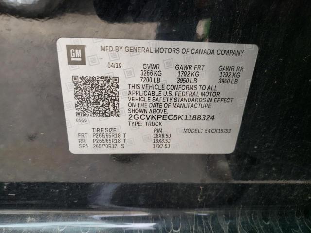 Photo 10 from auction – 2019 CHEVROLET SILVRK1500 with VIN 2GCVKPEC5K1188324