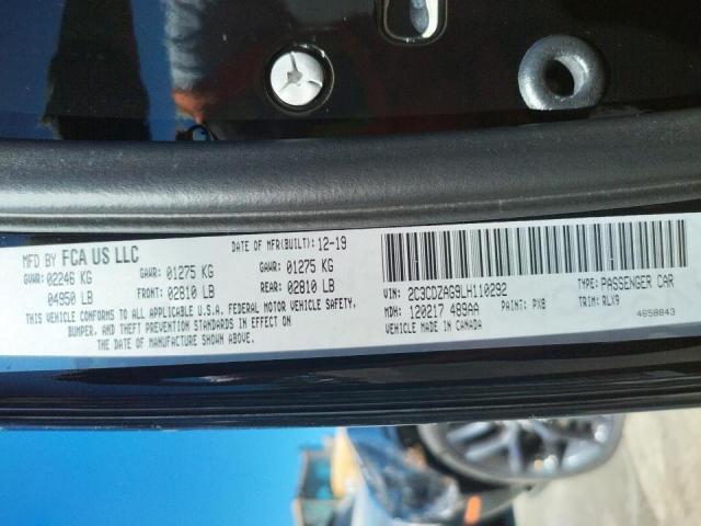 Photo 10 from auction – 2020 DODGE CHALLENGER with VIN 2C3CDZAG9LH110292