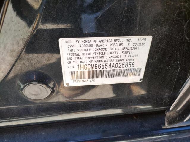 Photo 10 from auction – 2004 HONDA ACCORD EX with VIN 1HGCM66554A025856