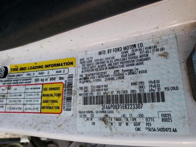 Photo 10 from auction – 2014 FORD FUSION TIT with VIN 3FA6P0K91ER223307