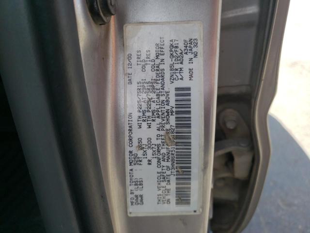 Photo 10 from auction – 2001 TOYOTA 4RUNNER SR with VIN JT3HN86R519051827