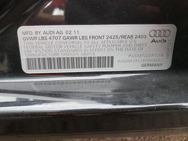 Photo 10 from auction – 2011 AUDI A4 PREMIUM with VIN WAUAFAFL2BN045051