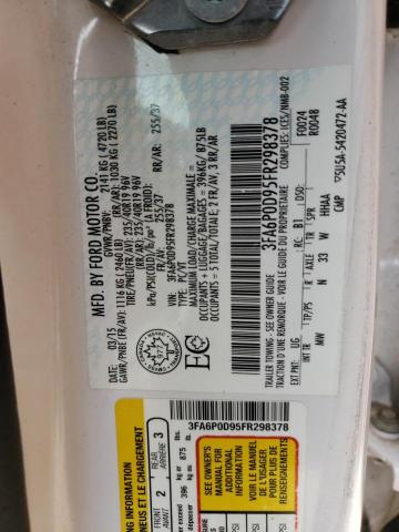 Photo 10 from auction – 2015 FORD FUSION TIT with VIN 3FA6P0D95FR298378