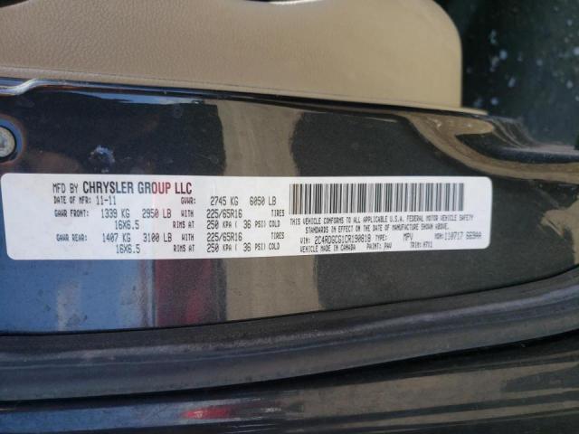 Photo 10 from auction – 2012 DODGE GRAND CARA with VIN 2C4RDGCG1CR190818