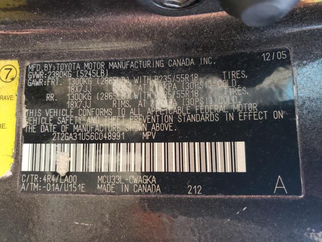 Photo 10 from auction – 2006 LEXUS RX 330 with VIN 2T2GA31U56C048991